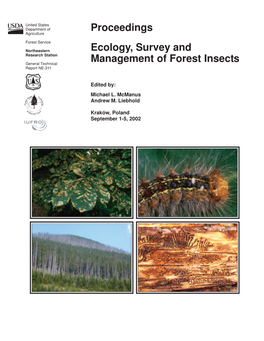 Ecology, Survey and Management of Forest Insects1