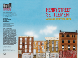 Henry Street Annual Report (2019)