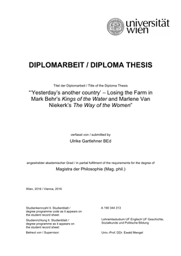 Diplomarbeit / Diploma Thesis