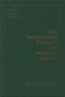 26Th International Congress on Medieval Studies
