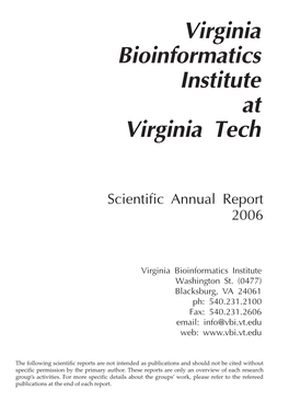 2006 Scientific Annual Report