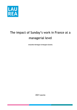 The Impact of Sunday's Work in France at a Managerial Level