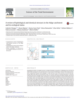 A Review of Hydrological and Chemical Stressors in the Adige Catchment and Its Ecological Status