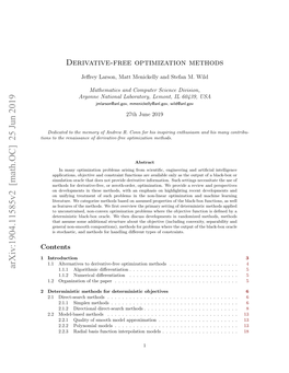 Derivative-Free Optimization Methods