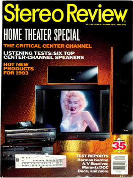 HO E THEATER SPECIAL the 7Tritical CENTER CHANNEL LISTENING TESTS: SIX 