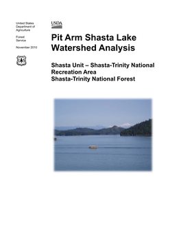 Pit Arm Shasta Lake Watershed Analysis Area
