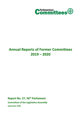 Committee of the Legislative Assembly September 2020