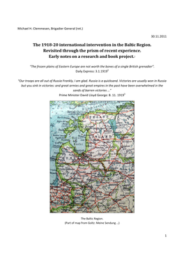 The 1918-20 International Intervention in the Baltic Region. Revisited