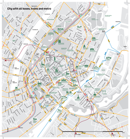 City with All Buses, Trains and Metro