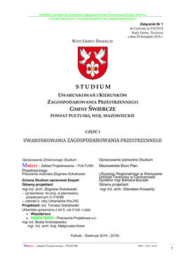 Studium Uwarunkowań I Kierunków