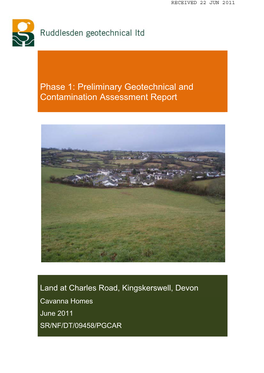 Preliminary Geotechnical and Contamination Assessment Report