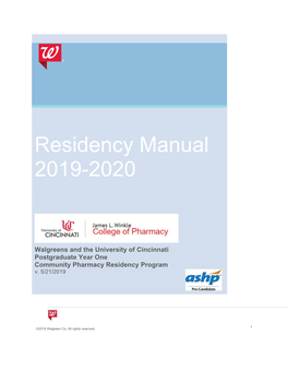 Residency Manual 2019-2020