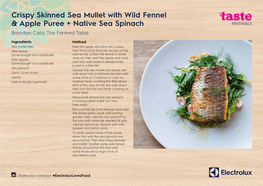 Crispy Skinned Sea Mullet with Wild Fennel & Apple Puree + Native Sea