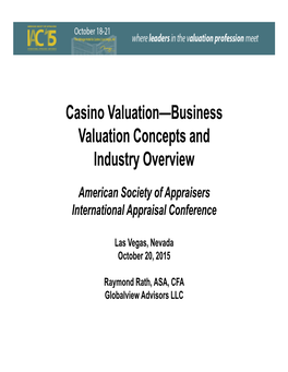 Casino Valuation Presentation