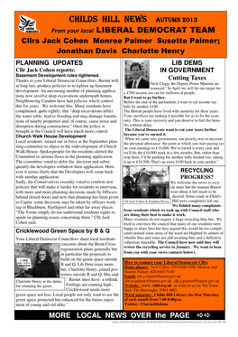 Childs Hill News Autumn 2013