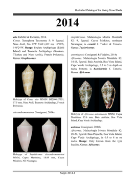 Suppl. 2014-1 Aito Rabiller & Richards, 2014. Conus. Xenophora