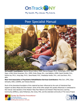 Ontrackny Peer Specialist Manual