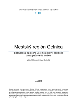 "Mestský Región Gelnica
