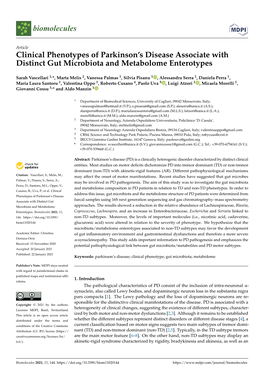 Clinical Phenotypes of Parkinson's Disease Associate with Distinct Gut