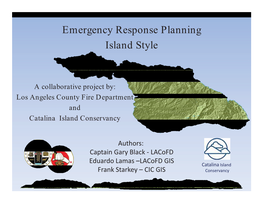 Emergency Response Planning Island Style