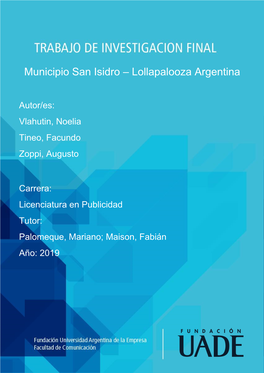 Municipio San Isidro – Lollapalooza Argentina
