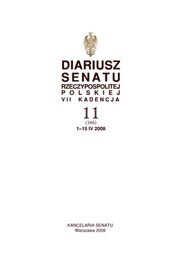 Diariusz Senatu Nr 11, VII Kadencja