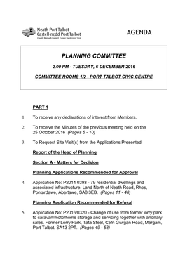 (Public Pack)Agenda Document for Planning Committee, 06/12/2016