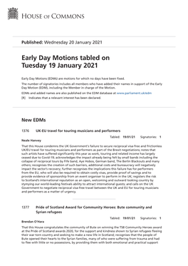 View Early Day Motions PDF File 0.12 MB