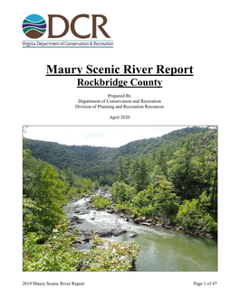 Maury Scenic River Report: Rockbridge County