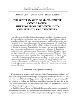 The Western Ways of Management Consultancy