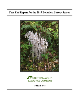 Year End Report for the 2017 Botanical Survey Season