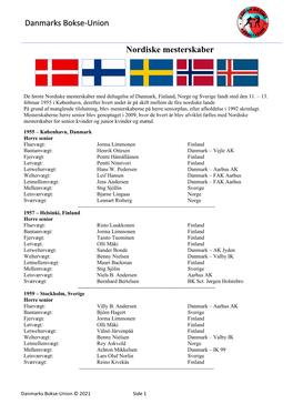 Danmarks Bokse-Union Nordiske Mesterskaber