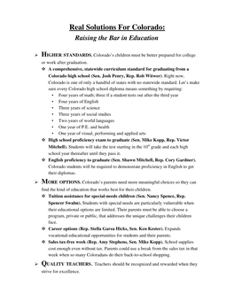 GOP's Education Agenda for '08 Session