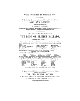 The Book of British Ballads, Edited by R