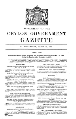 Ceylon Government Ette