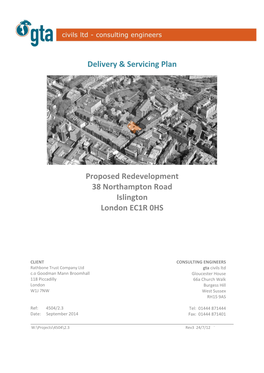 Delivery & Servicing Plan Proposed Redevelopment 38 Northampton