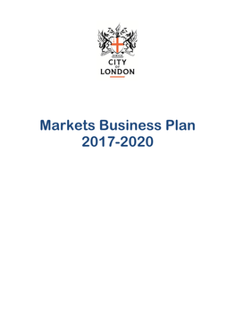 Markets Business Plan 2017-2020