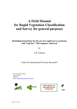 A Field Manual for Rapid Vegetation Survey and Classification for General Purpose