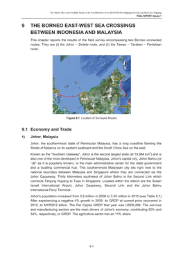 9 the Borneo East-West Sea Crossings Between Indonesia and Malaysia