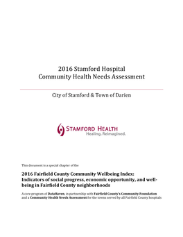 2016 Stamford Hospital Community Health Needs Assessment