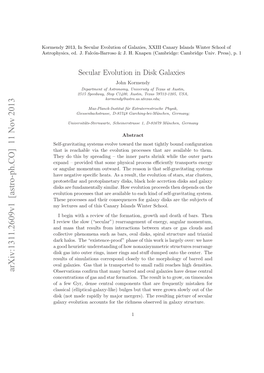 Secular Evolution in Disk Galaxies