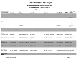 Detailed Candidate - Office Report