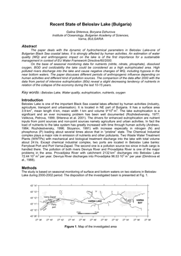 Recent State of Beloslav Lake (Bulgaria)