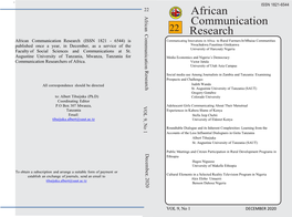 African Communication Research