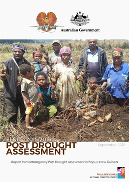 Report from Interagency Post Drought Assessment in Papua New Guinea