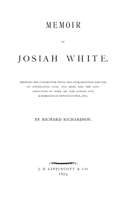 Memoir of Josiah White