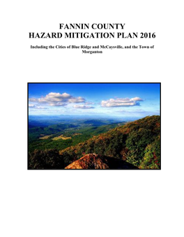 Fannin County Hazard Mitigation Plan 2016