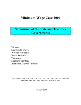 Minimum Wage Case 2004