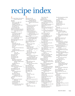 Recipe Index