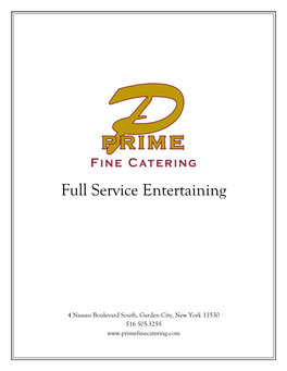 Full Service Entertaining